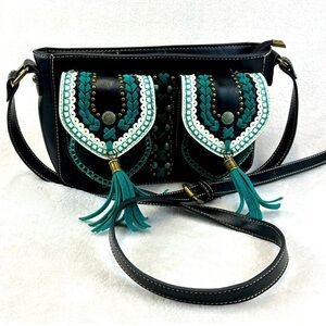 Montana West Elegant Black and Teal Women's Bag